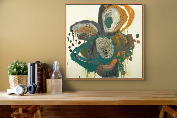 Decomposed Flower, 2018, Original Abstract Painting by Ana Rolaça Costa